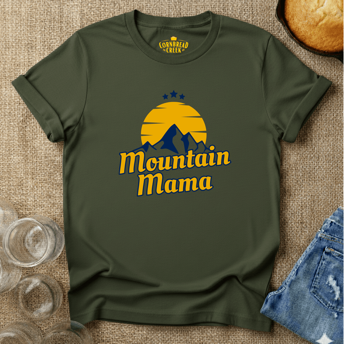 Mountain Mama T-Shirt Chicken and Rural Homestead Graphic tee Cornbread Creek