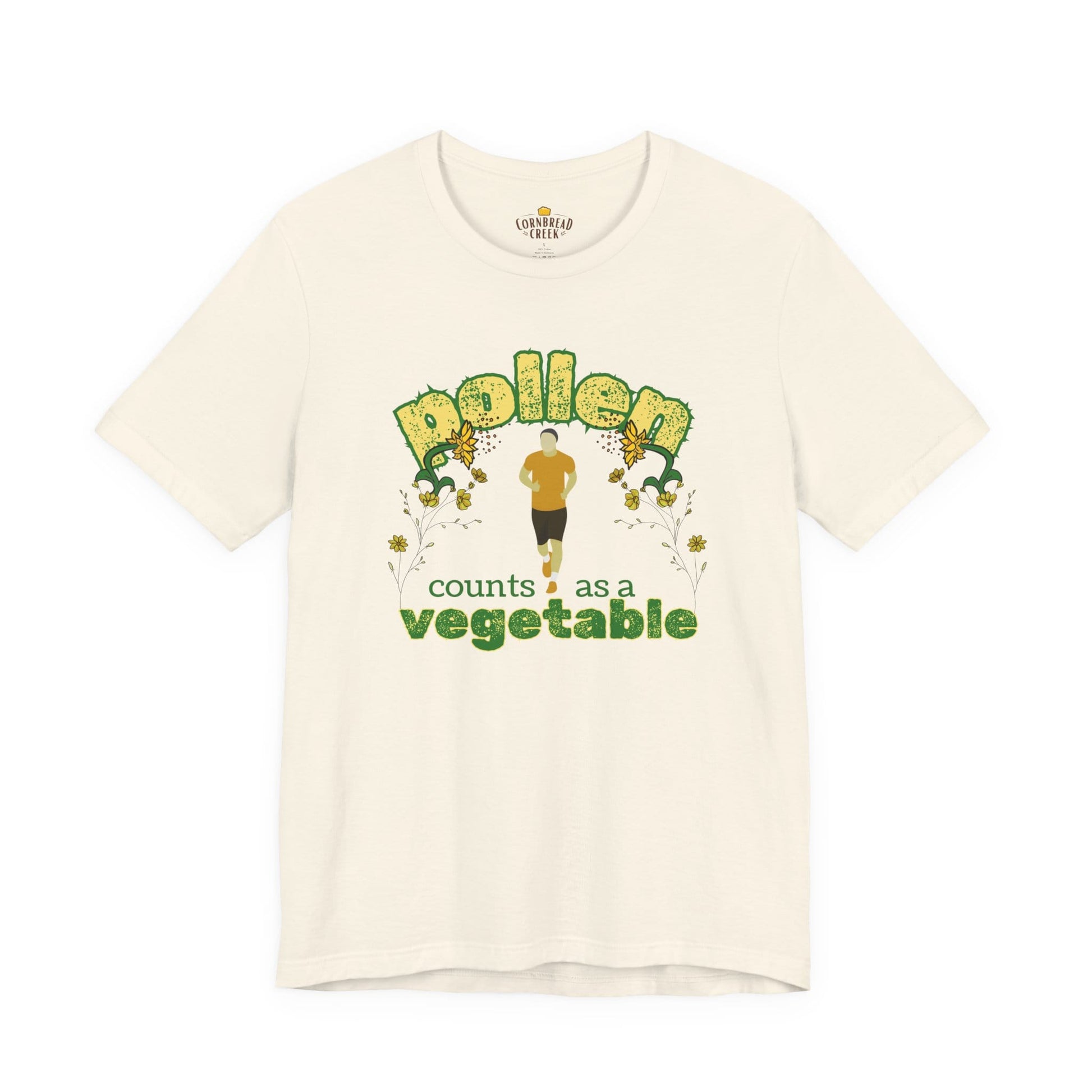 Pollen Counts as a Vegetable - Male Runner T-Shirt Chicken and Rural Homestead Graphic tee Cornbread Creek