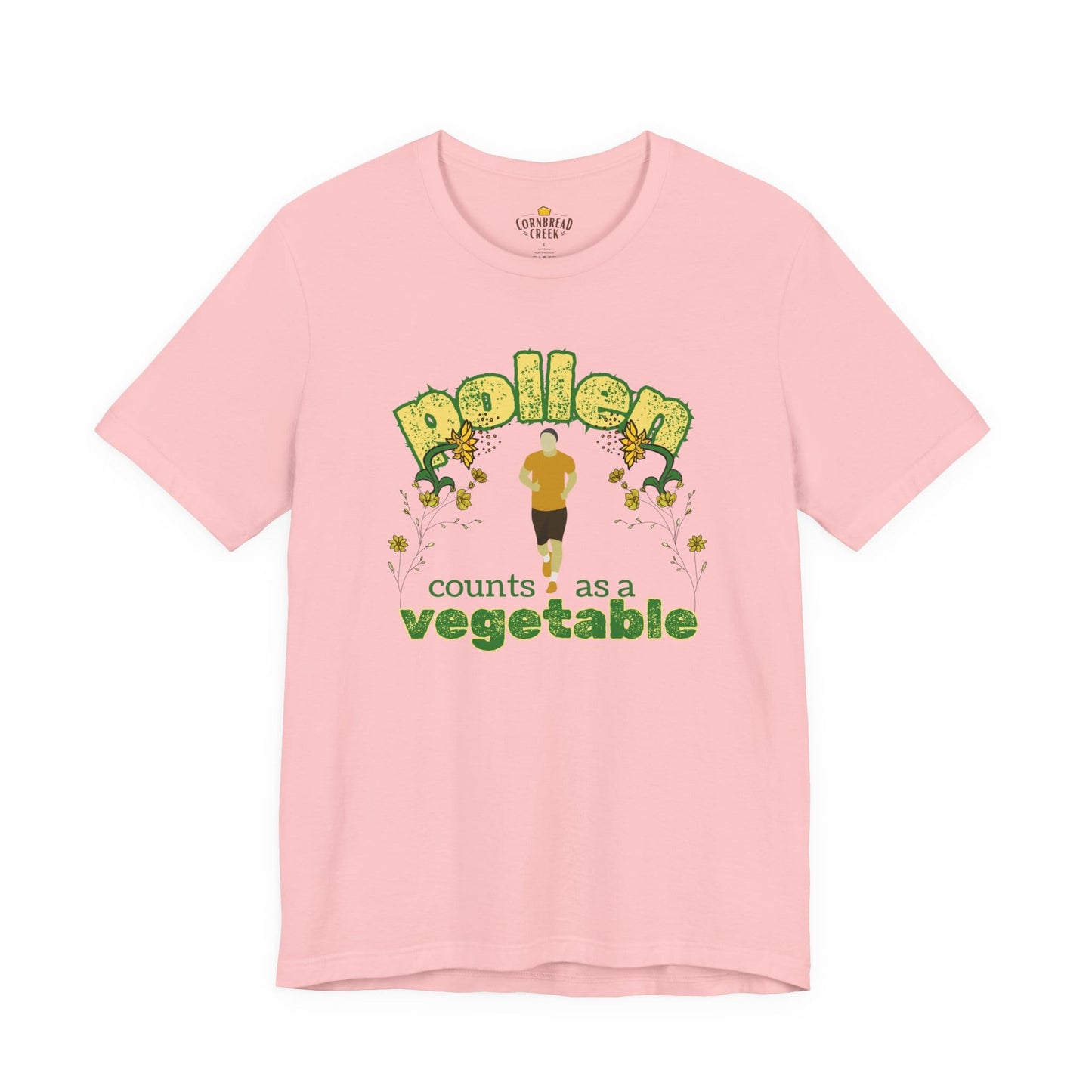 Pollen Counts as a Vegetable - Male Runner T-Shirt Chicken and Rural Homestead Graphic tee Cornbread Creek