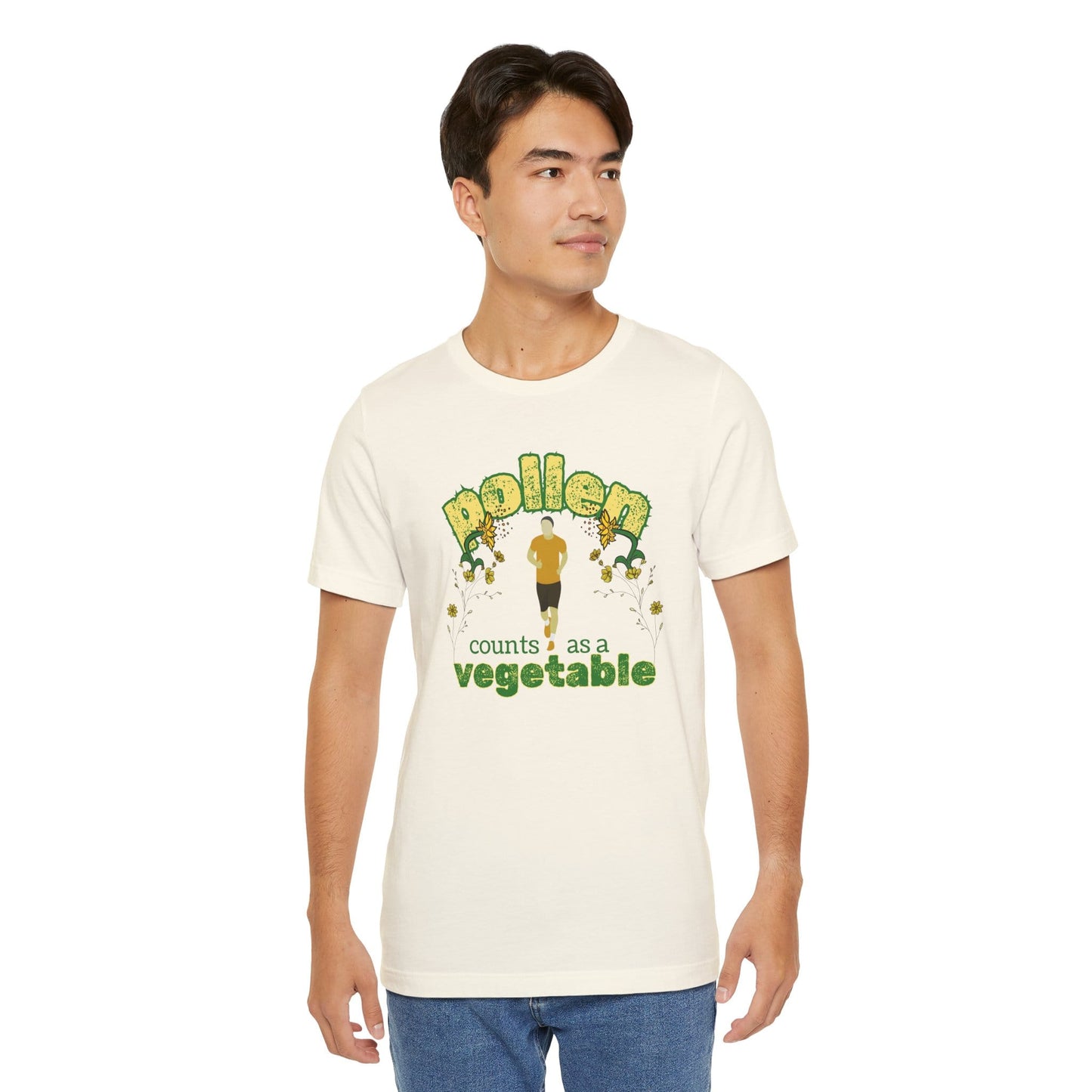 Pollen Counts as a Vegetable - Male Runner T-Shirt Chicken and Rural Homestead Graphic tee Cornbread Creek