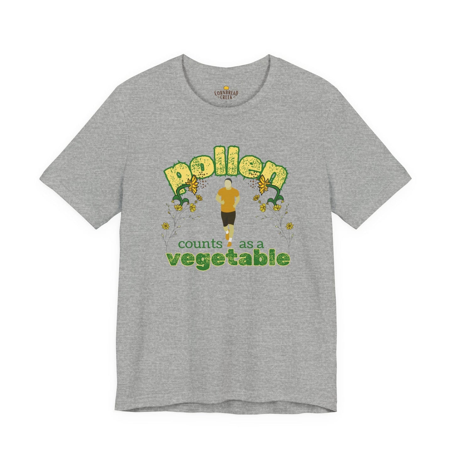 Pollen Counts as a Vegetable - Male Runner T-Shirt Chicken and Rural Homestead Graphic tee Cornbread Creek