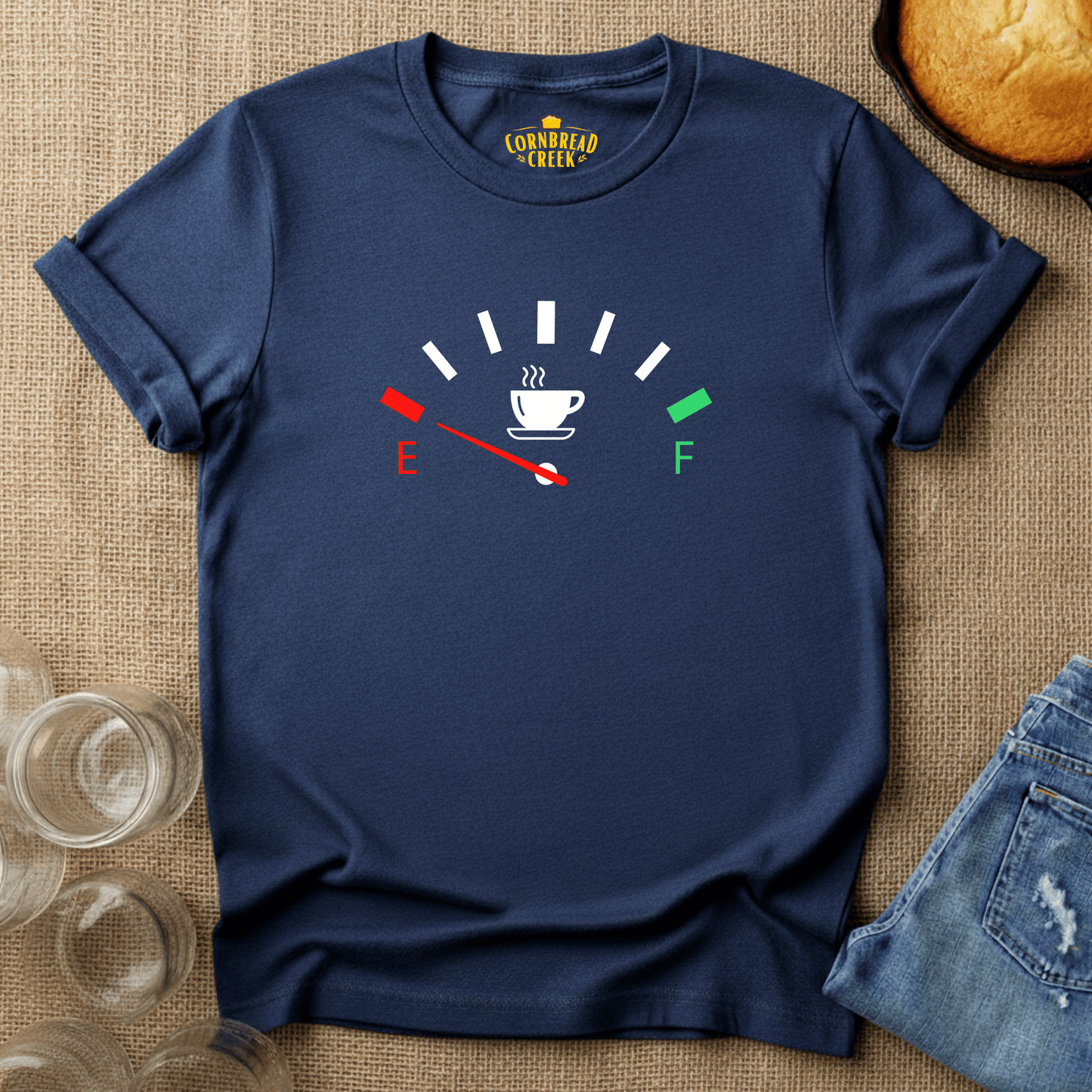 Coffee Tank Low T-Shirt Chicken and Rural Homestead Graphic tee Cornbread Creek