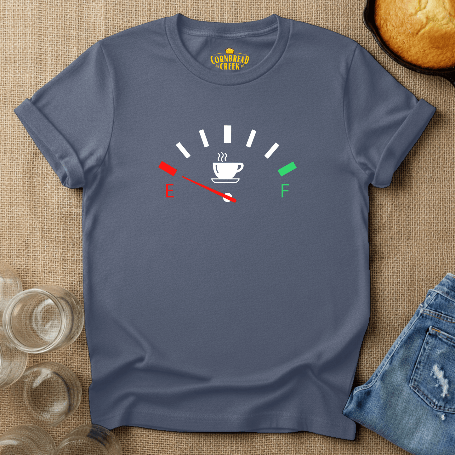 Coffee Tank Low T-Shirt Chicken and Rural Homestead Graphic tee Cornbread Creek
