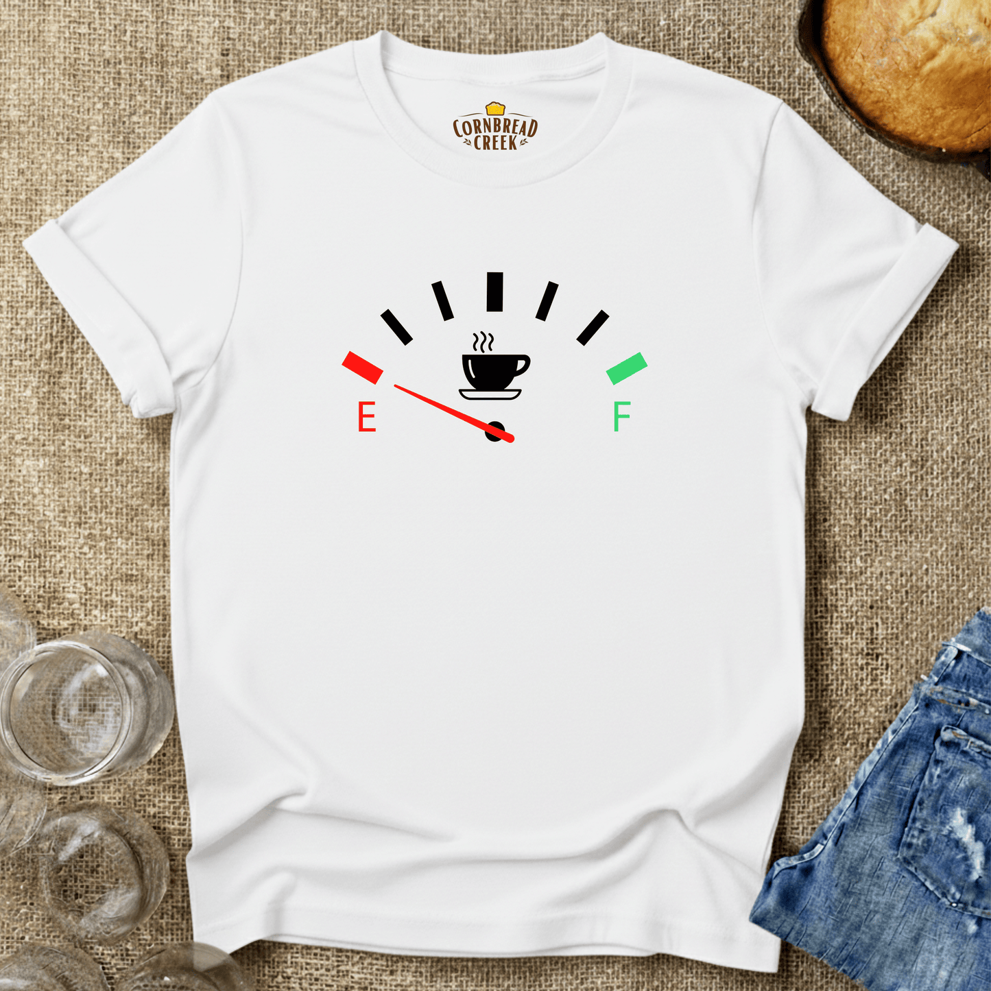 Coffee Tank Low T-Shirt Chicken and Rural Homestead Graphic tee Cornbread Creek