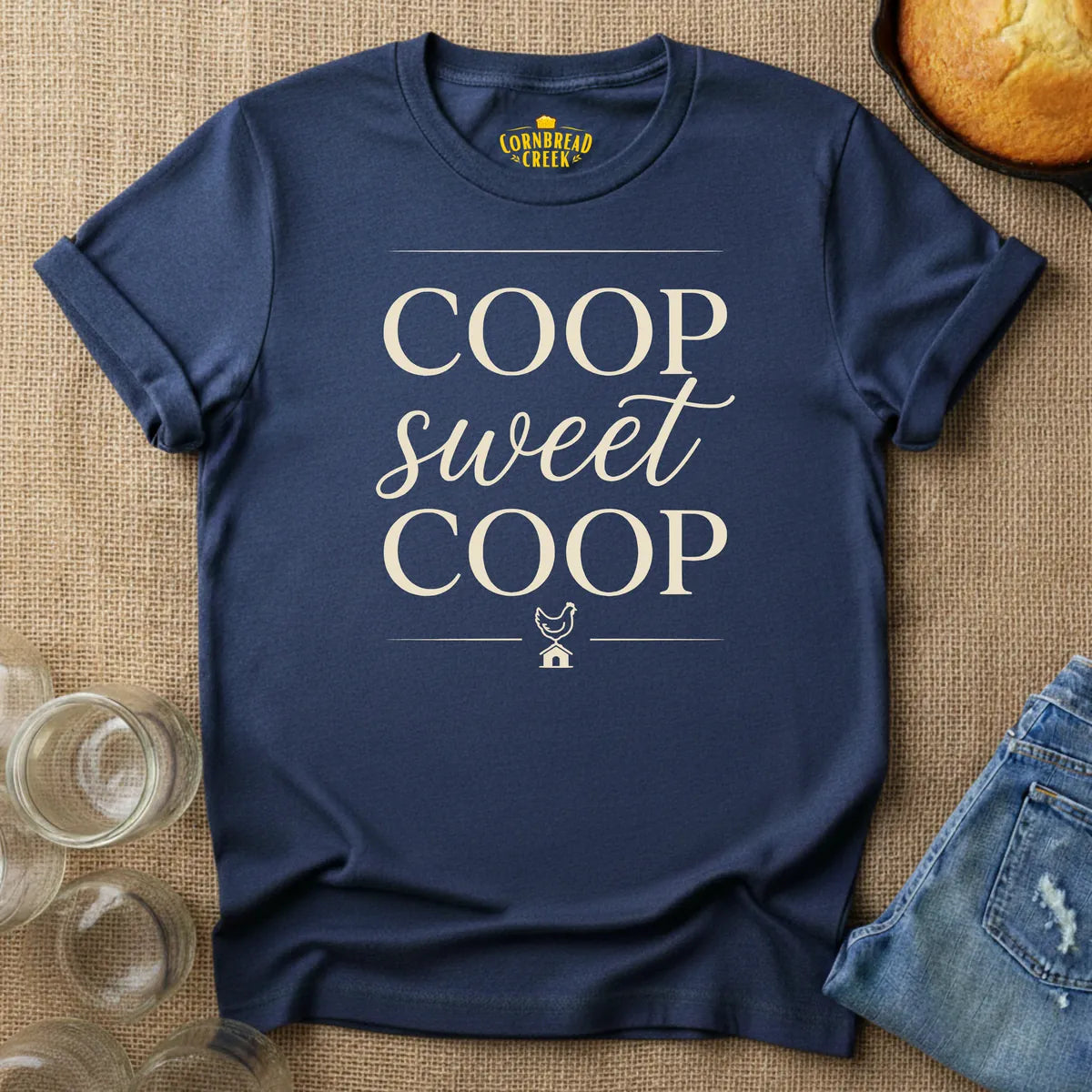 Coop Sweet Coop T-Shirt T-Shirt Chicken and Rural Homestead Graphic tee Cornbread Creek