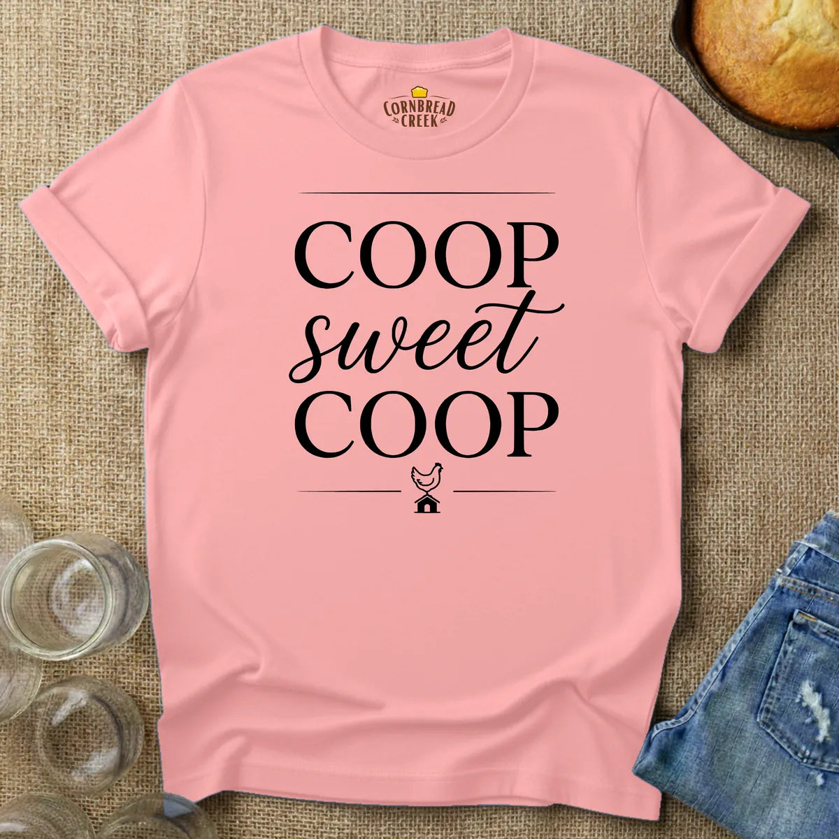 Coop Sweet Coop T-Shirt T-Shirt Chicken and Rural Homestead Graphic tee Cornbread Creek