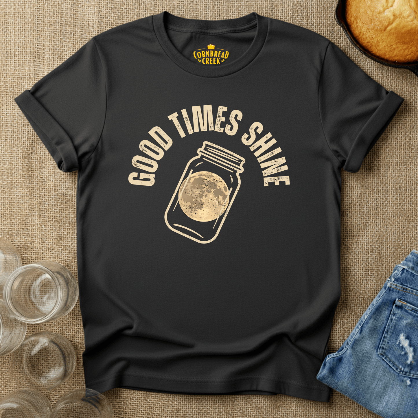 Good Times Shine T-Shirt Chicken and Rural Homestead Graphic tee Cornbread Creek