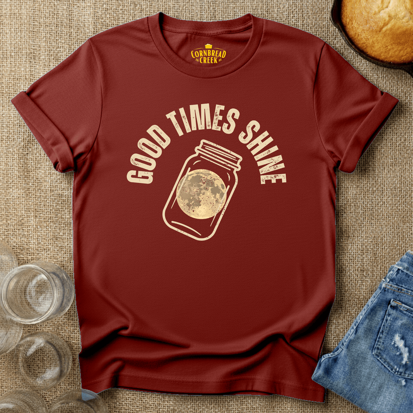 Good Times Shine T-Shirt Chicken and Rural Homestead Graphic tee Cornbread Creek
