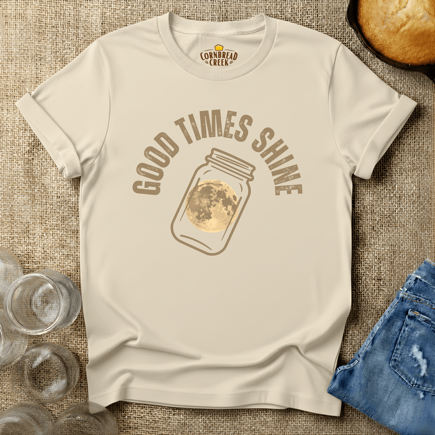 Good Times Shine T-Shirt Chicken and Rural Homestead Graphic tee Cornbread Creek
