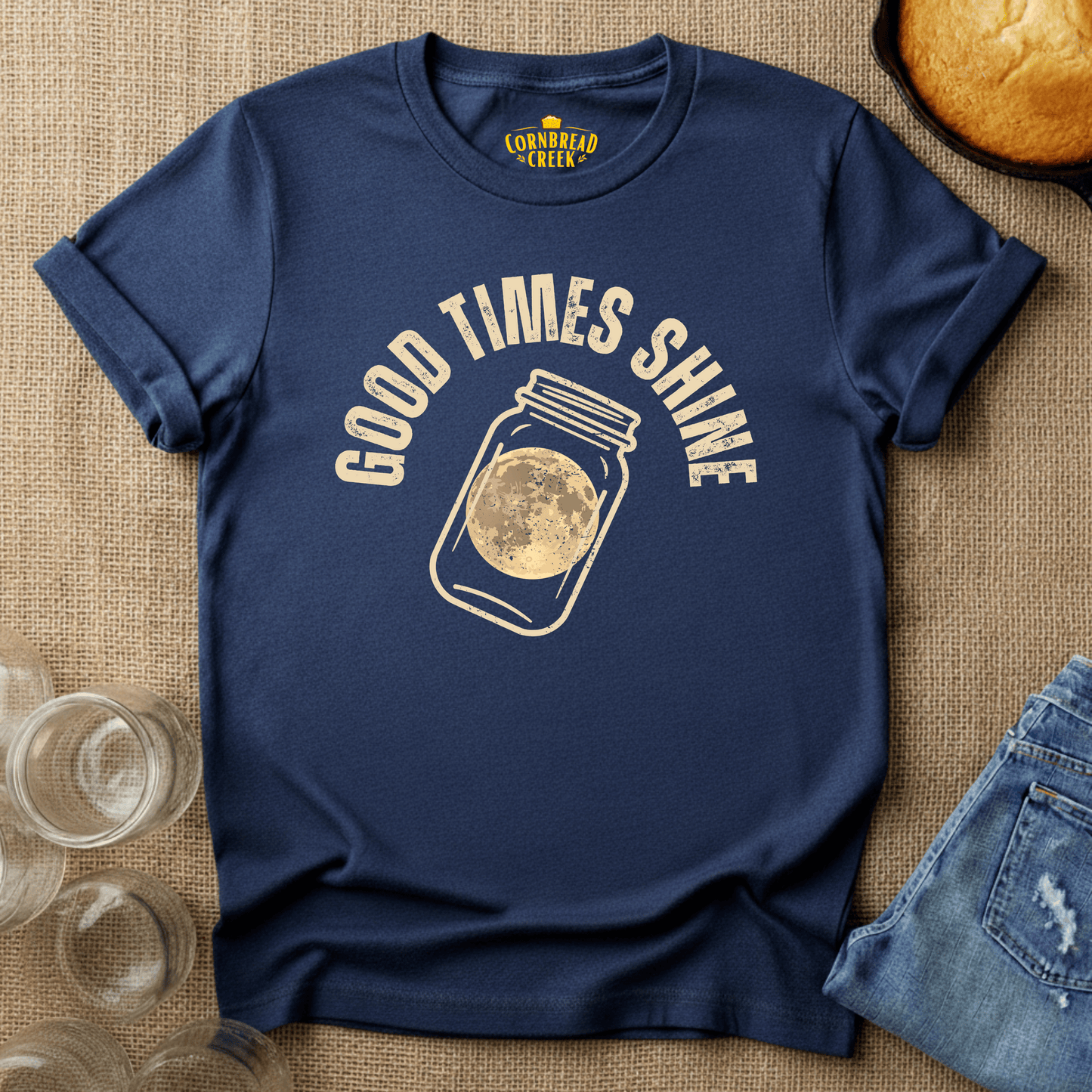 Good Times Shine T-Shirt Chicken and Rural Homestead Graphic tee Cornbread Creek