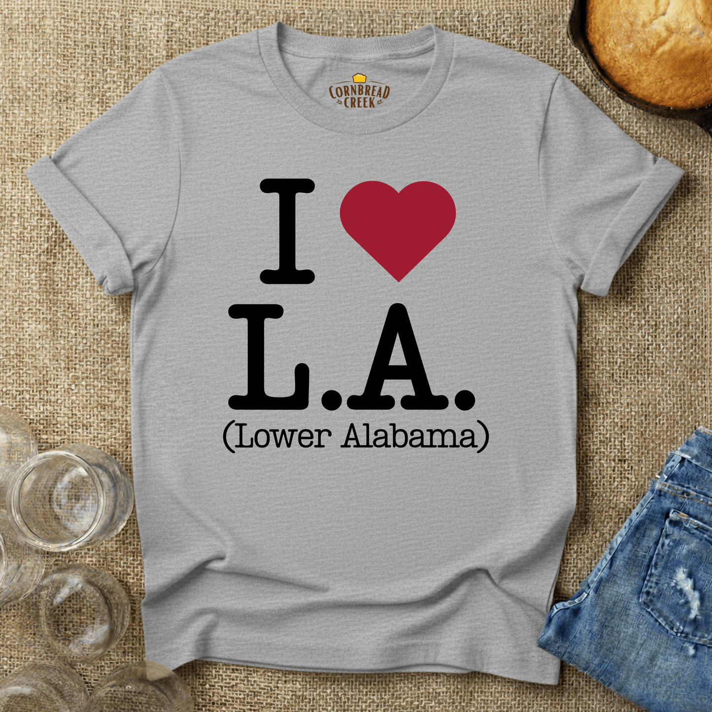 I Heart Lower Alabama T-Shirt Chicken and Rural Homestead Graphic tee Cornbread Creek