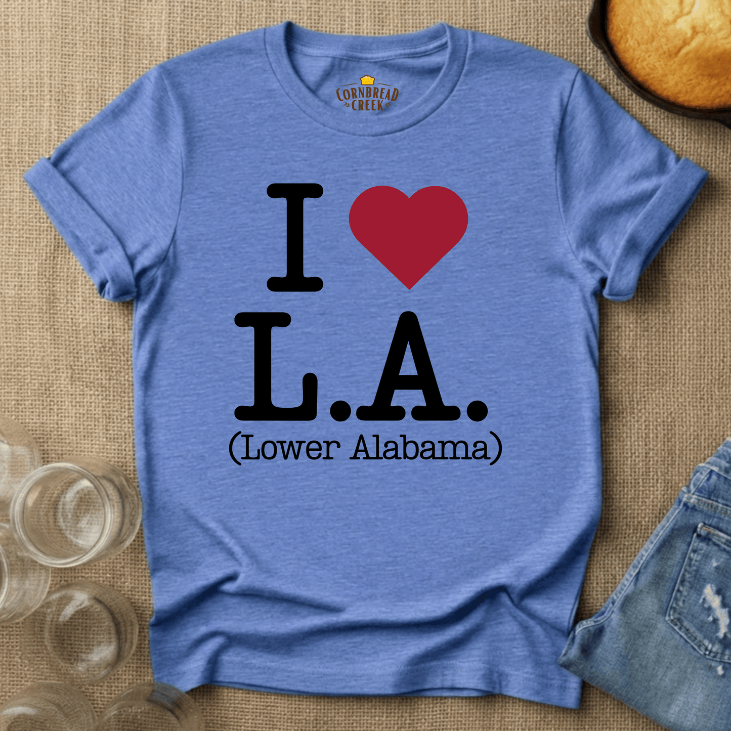 I Heart Lower Alabama T-Shirt Chicken and Rural Homestead Graphic tee Cornbread Creek
