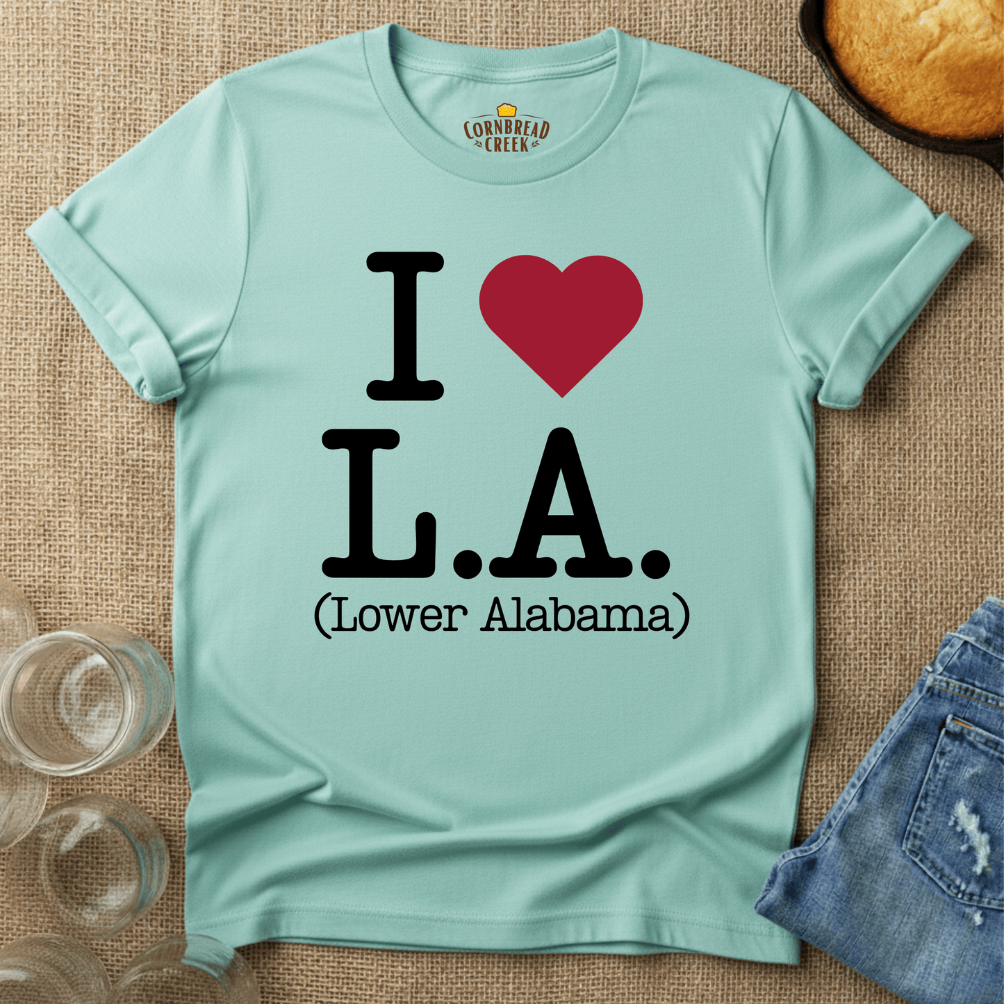 I Heart Lower Alabama T-Shirt Chicken and Rural Homestead Graphic tee Cornbread Creek