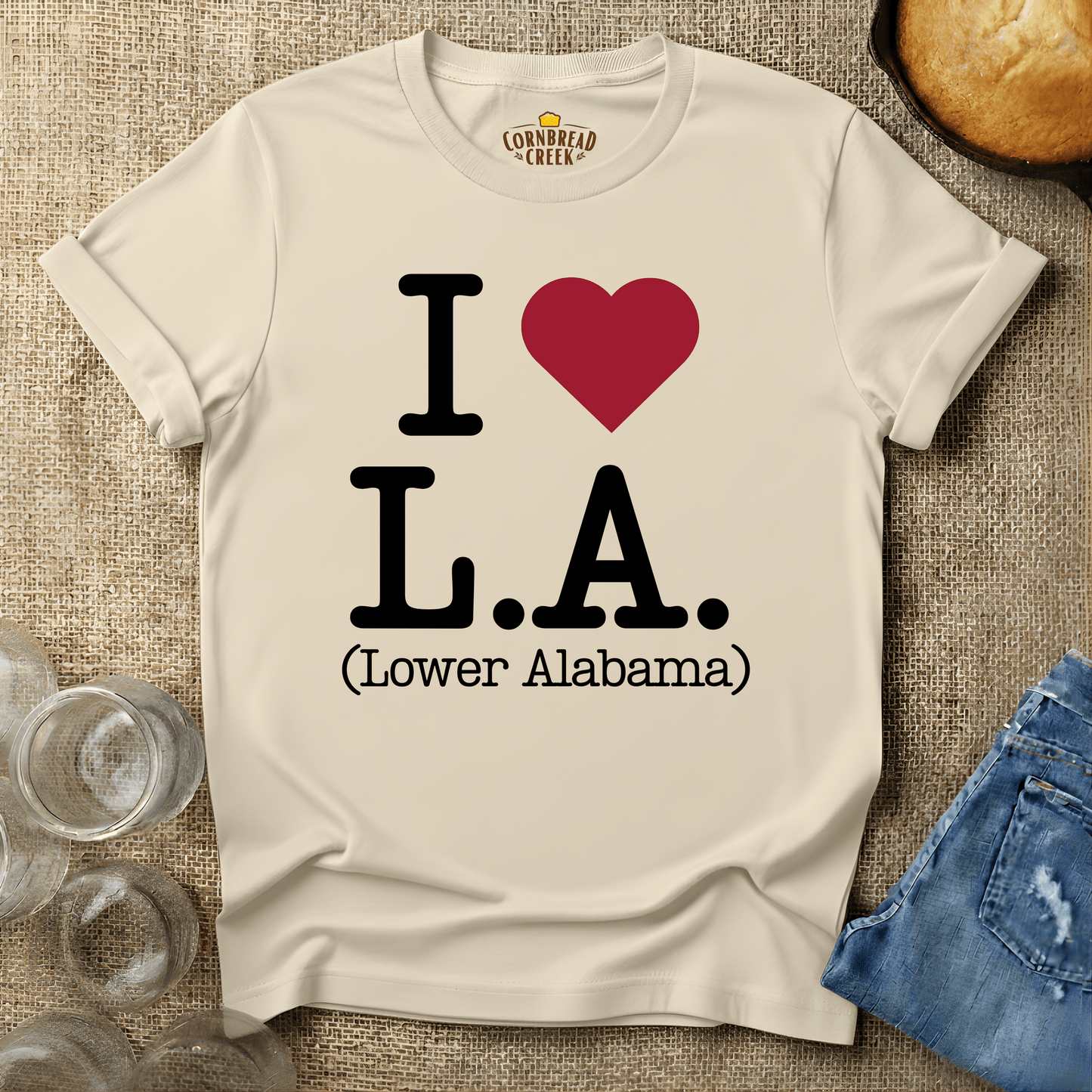 I Heart Lower Alabama T-Shirt Chicken and Rural Homestead Graphic tee Cornbread Creek