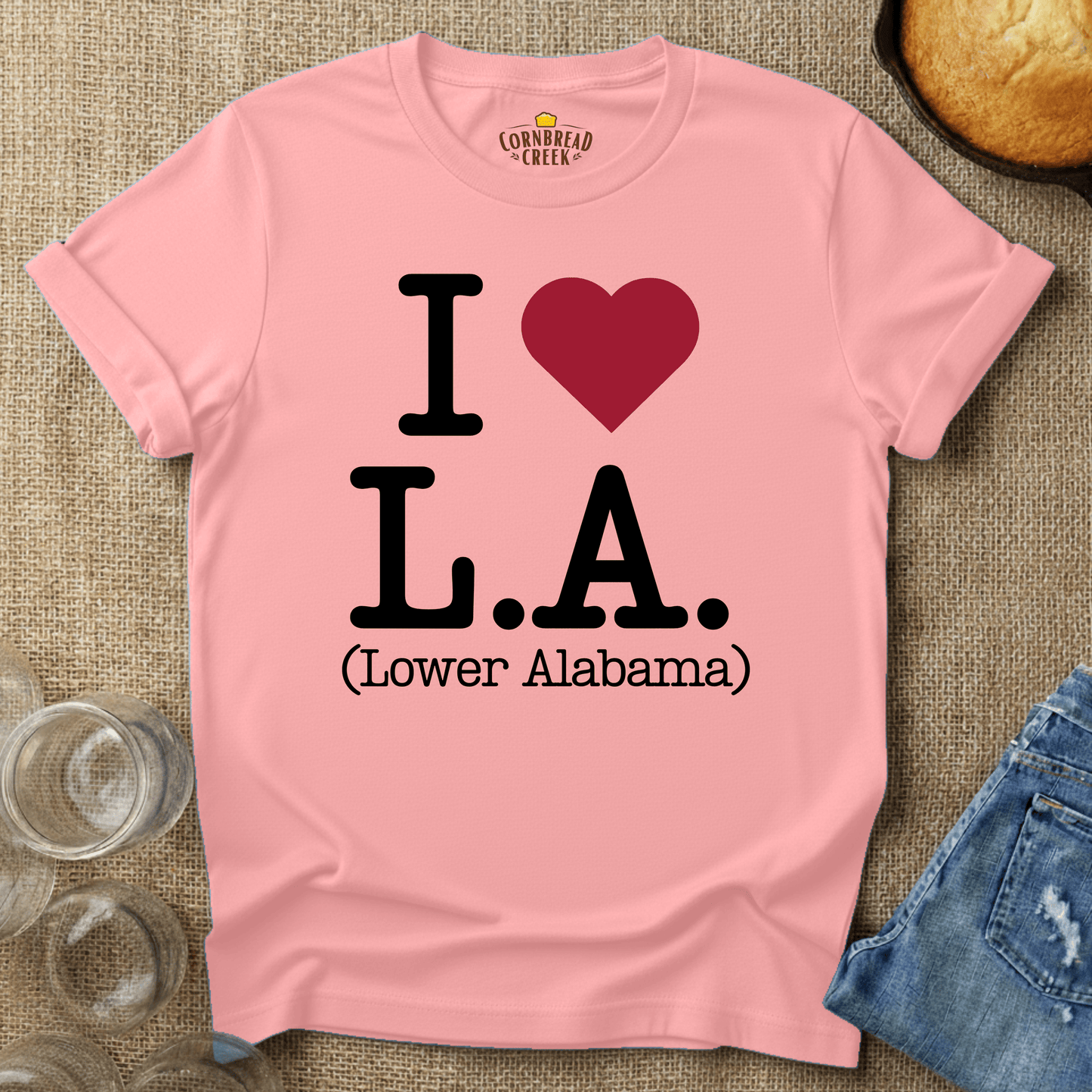 I Heart Lower Alabama T-Shirt Chicken and Rural Homestead Graphic tee Cornbread Creek