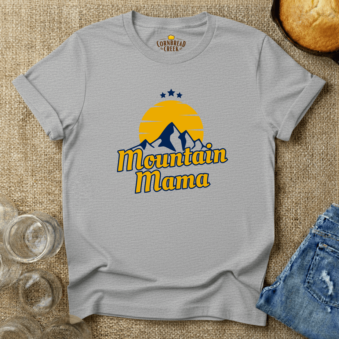 Mountain Mama T-Shirt Chicken and Rural Homestead Graphic tee Cornbread Creek