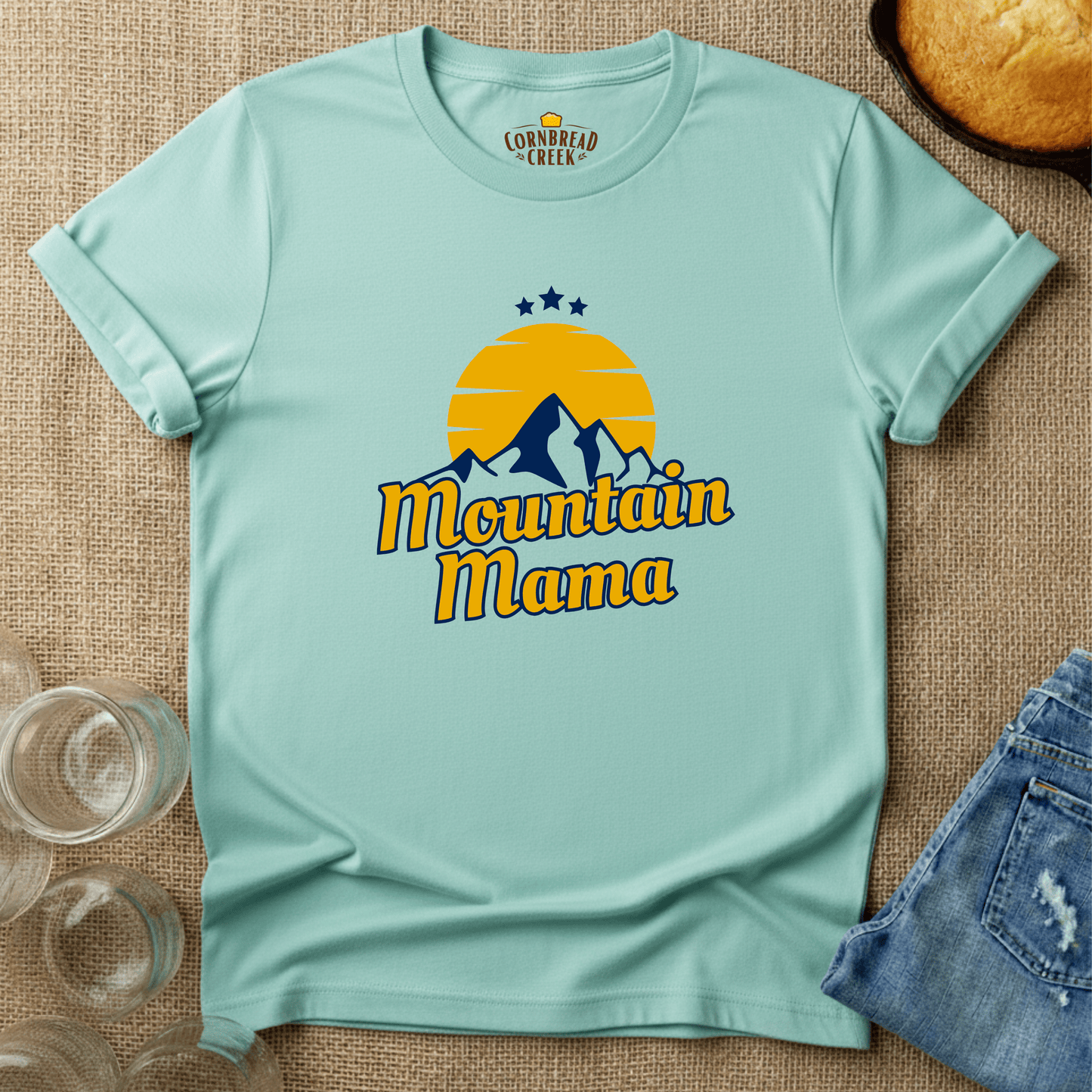 Mountain Mama T-Shirt Chicken and Rural Homestead Graphic tee Cornbread Creek