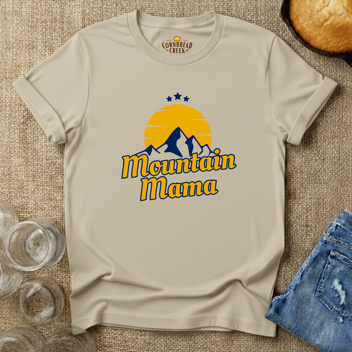 Mountain Mama T-Shirt Chicken and Rural Homestead Graphic tee Cornbread Creek