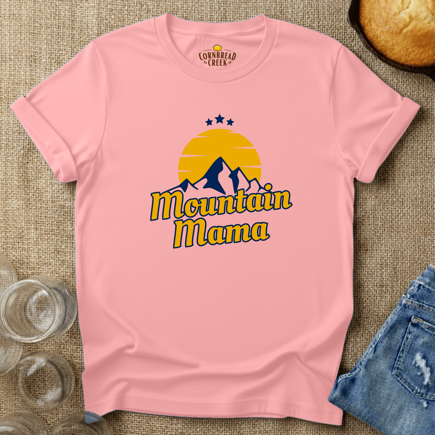 Mountain Mama T-Shirt Chicken and Rural Homestead Graphic tee Cornbread Creek