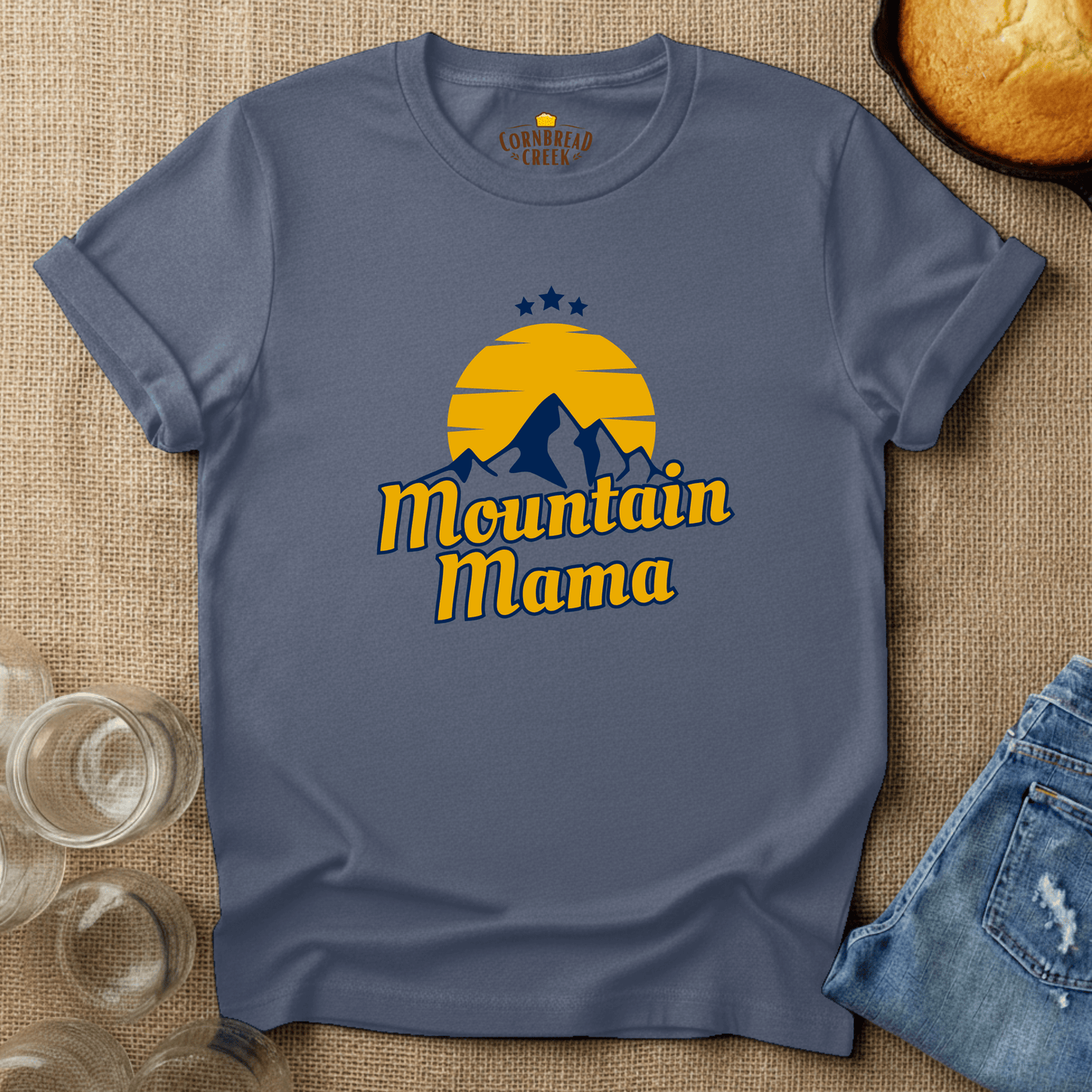 Mountain Mama T-Shirt Chicken and Rural Homestead Graphic tee Cornbread Creek