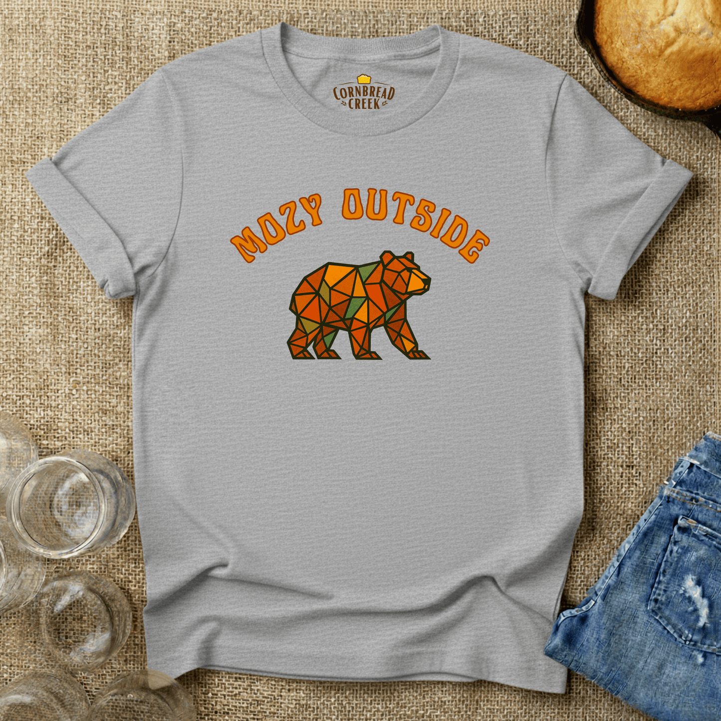 Mozy Outside T-Shirt Chicken and Rural Homestead Graphic tee Cornbread Creek