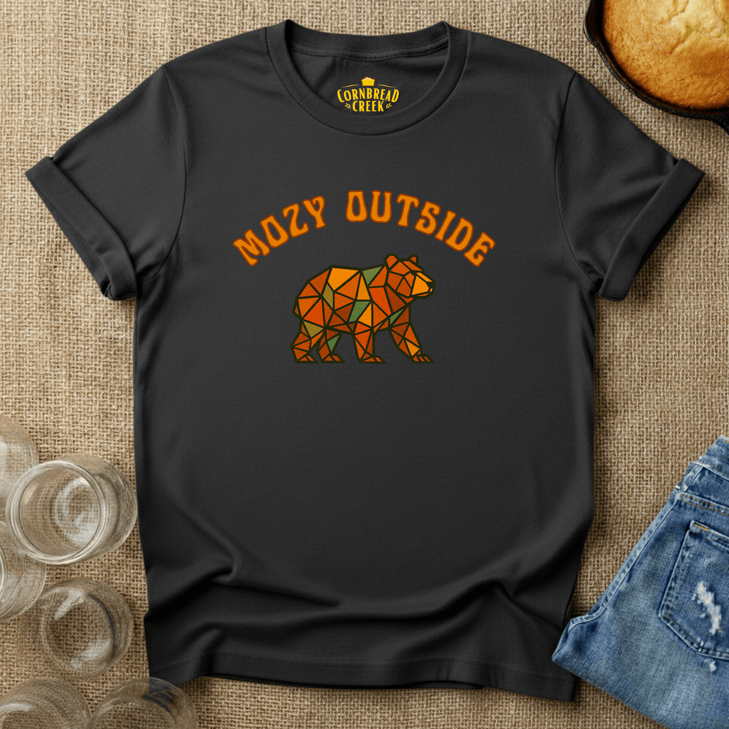 Mozy Outside T-Shirt Chicken and Rural Homestead Graphic tee Cornbread Creek