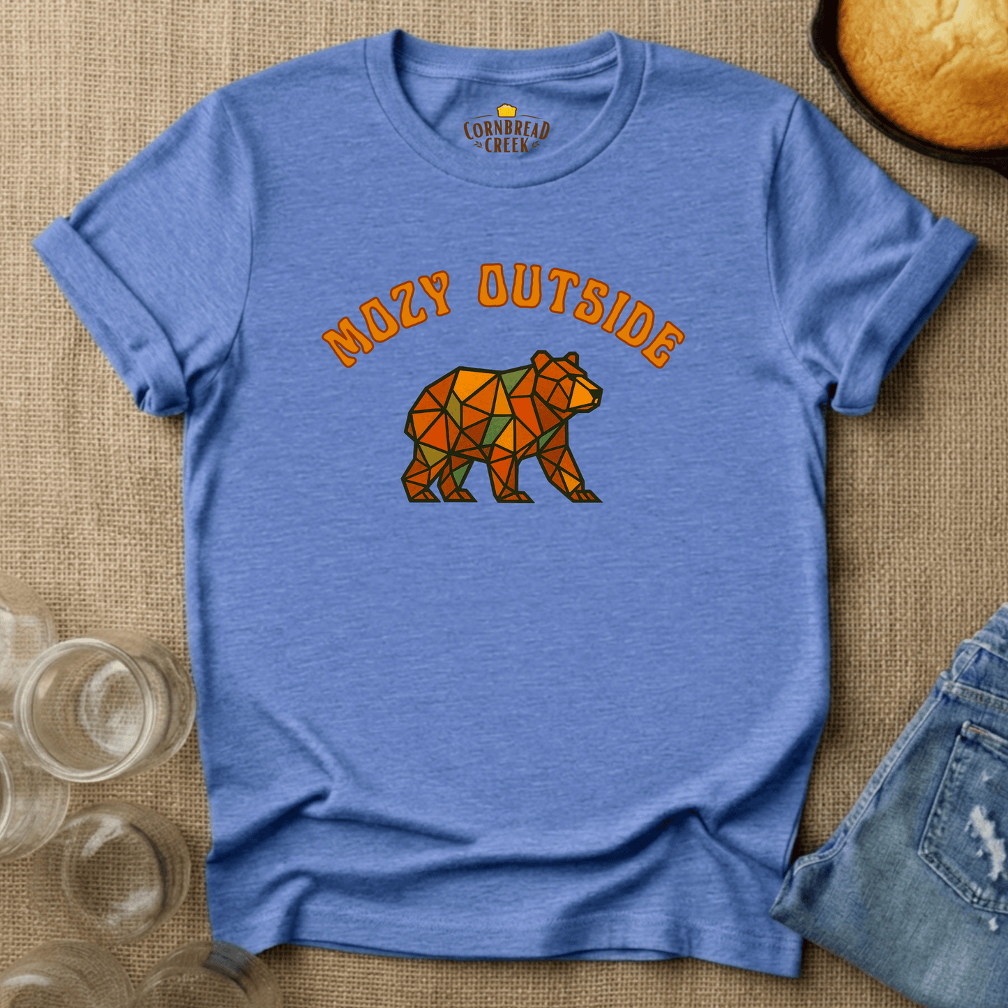 Mozy Outside T-Shirt Chicken and Rural Homestead Graphic tee Cornbread Creek