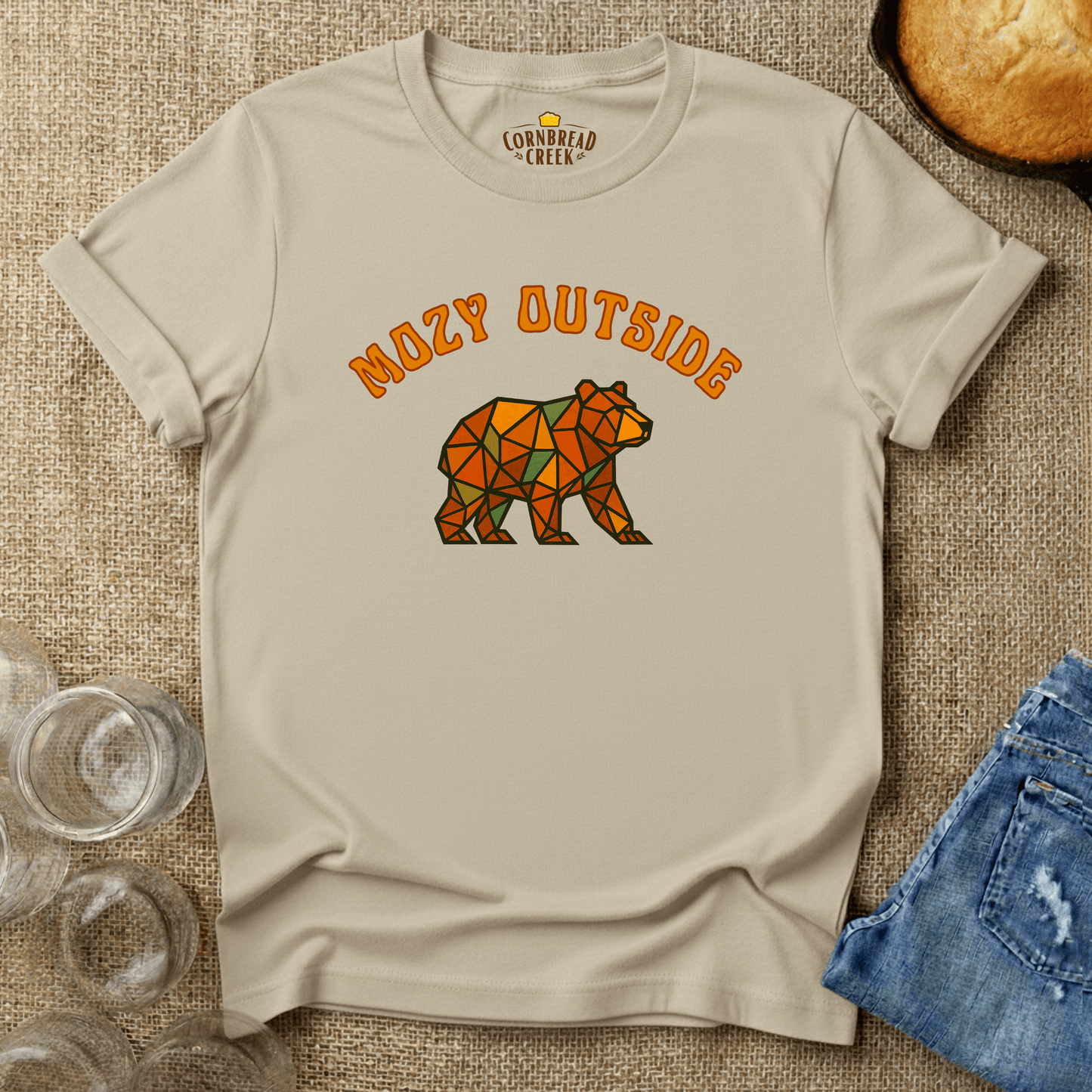 Mozy Outside T-Shirt Chicken and Rural Homestead Graphic tee Cornbread Creek