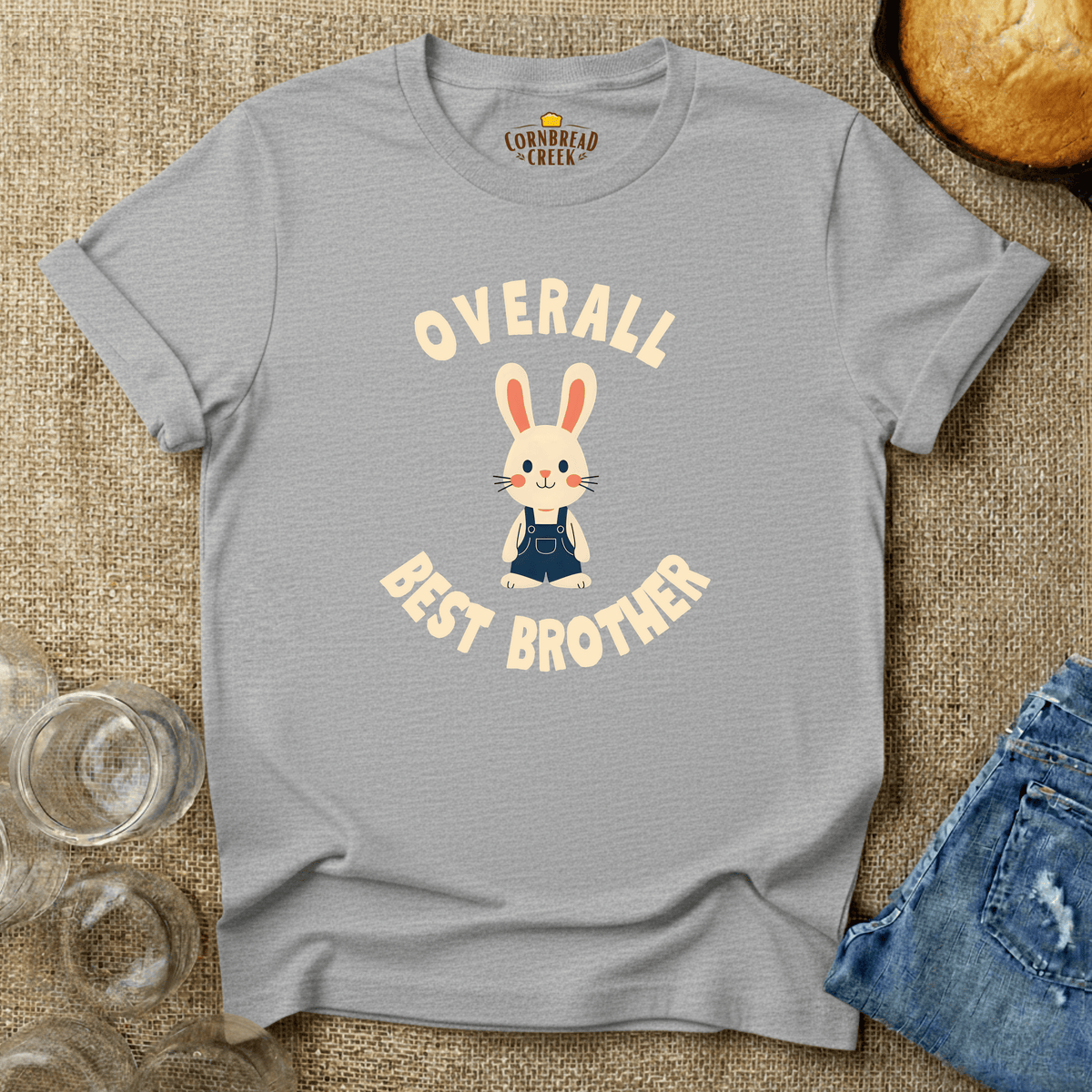 Overall Best Brother T-Shirt Chicken and Rural Homestead Graphic tee Cornbread Creek