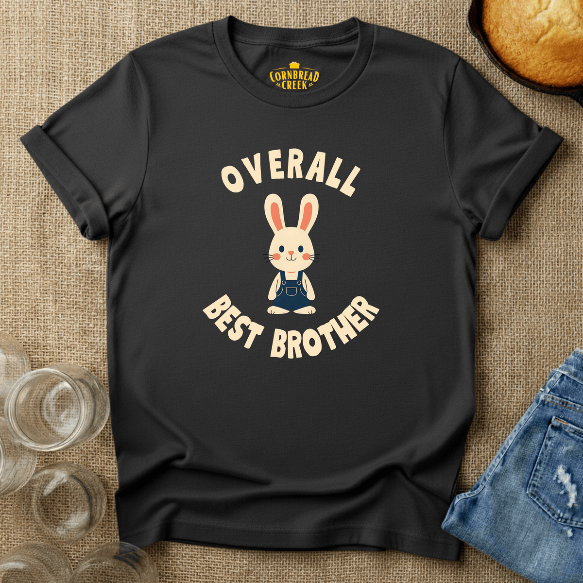 Overall Best Brother T-Shirt Chicken and Rural Homestead Graphic tee Cornbread Creek