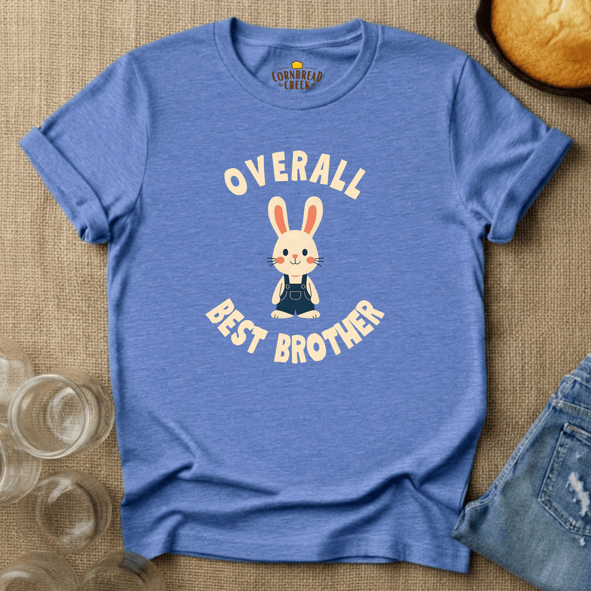 Overall Best Brother T-Shirt Chicken and Rural Homestead Graphic tee Cornbread Creek