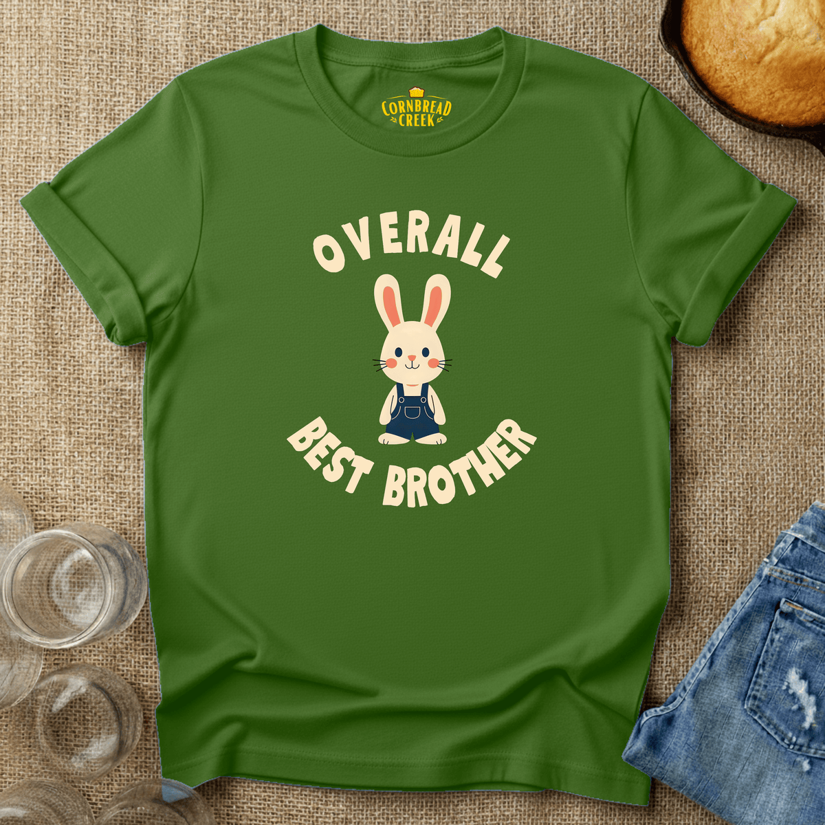 Overall Best Brother T-Shirt Chicken and Rural Homestead Graphic tee Cornbread Creek