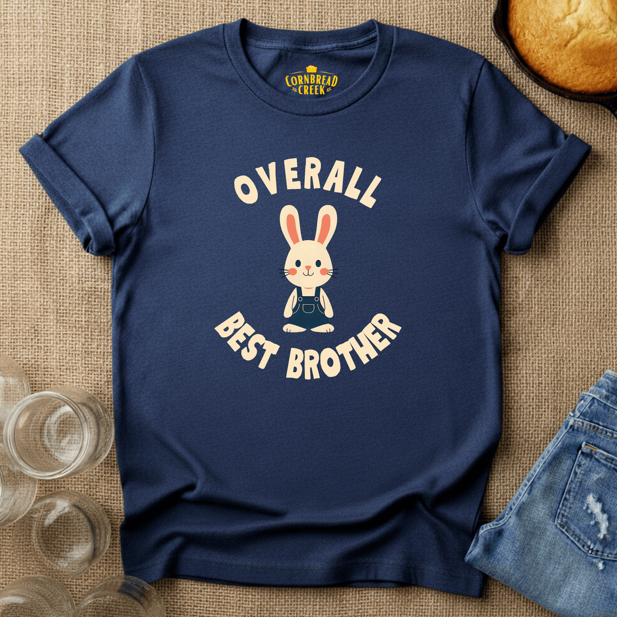 Overall Best Brother T-Shirt Chicken and Rural Homestead Graphic tee Cornbread Creek