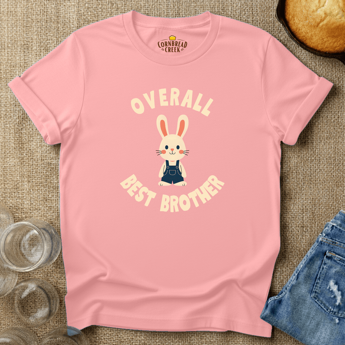 Overall Best Brother T-Shirt Chicken and Rural Homestead Graphic tee Cornbread Creek