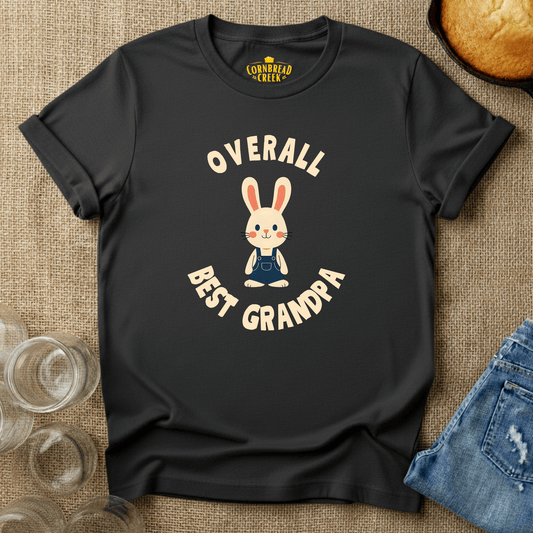 Overall Best Grandpa T-Shirt Chicken and Rural Homestead Graphic tee Cornbread Creek