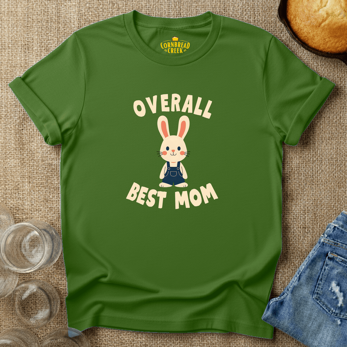 Overall Best Mom T-Shirt Chicken and Rural Homestead Graphic tee Cornbread Creek