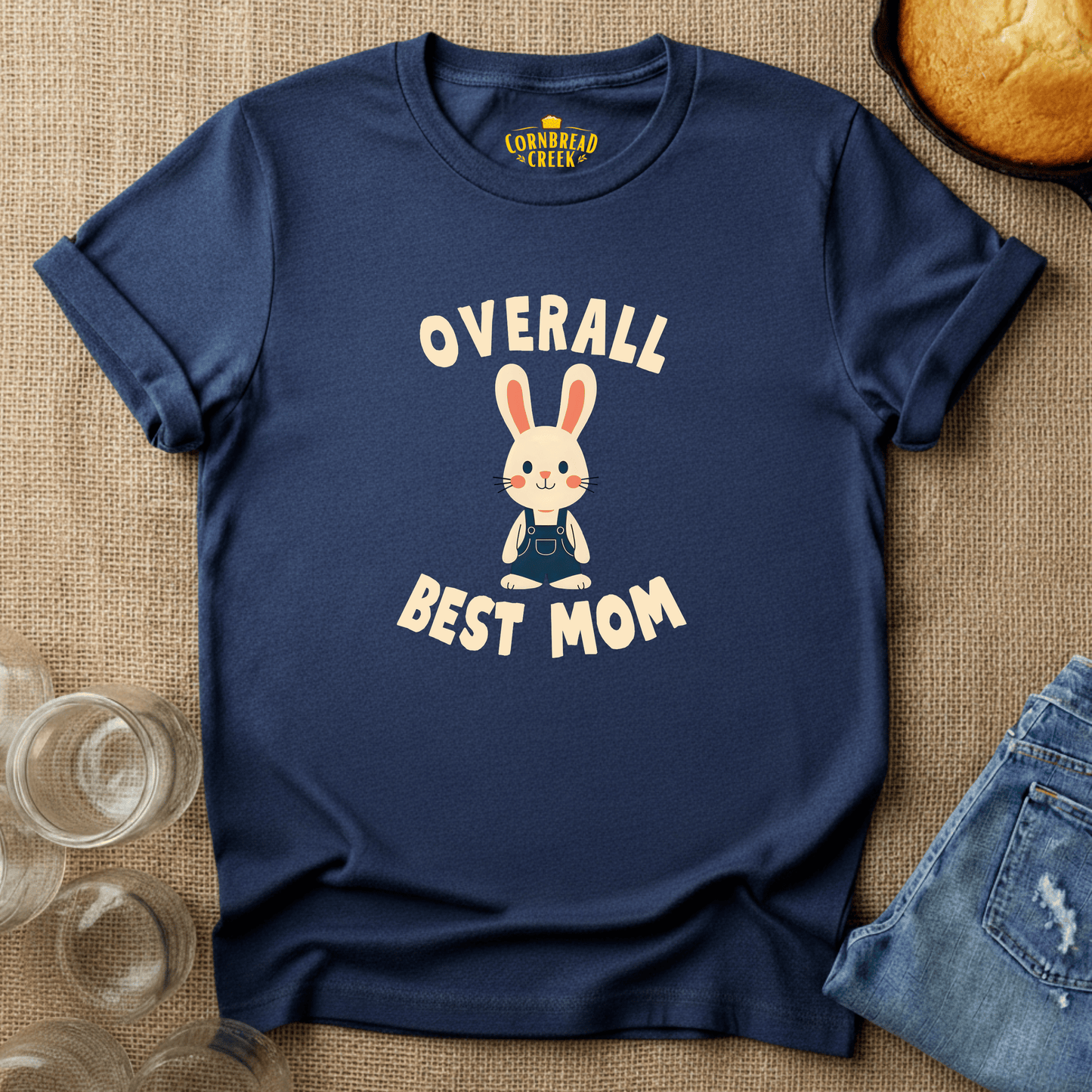 Overall Best Mom T-Shirt Chicken and Rural Homestead Graphic tee Cornbread Creek