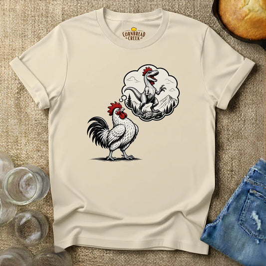 What Do Roosters Dream About T-Shirt Chicken and Rural Homestead Graphic tee Cornbread Creek