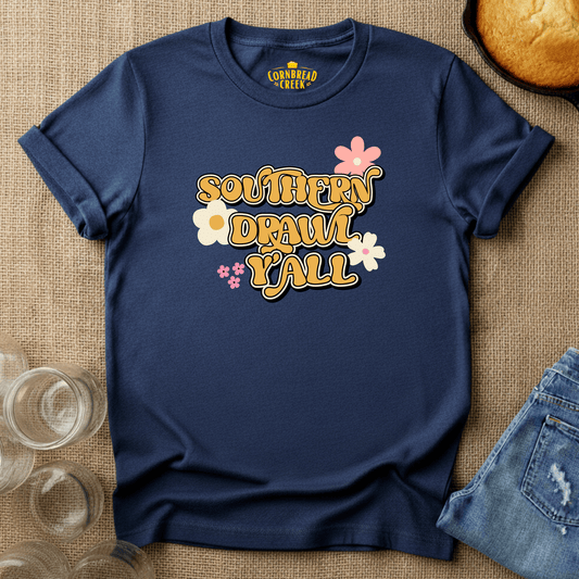 Southern Drawl, Y'All T-Shirt Chicken and Rural Homestead Graphic tee Cornbread Creek