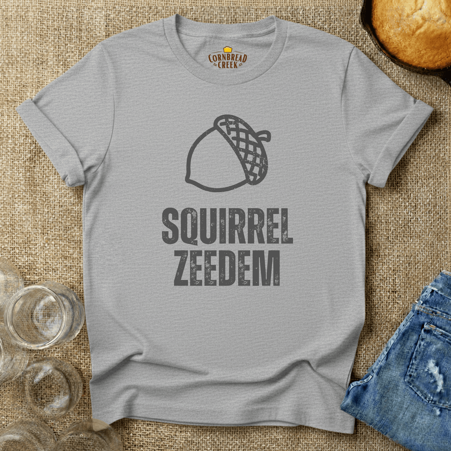 Squirrel Zeedem T-Shirt Chicken and Rural Homestead Graphic tee Cornbread Creek