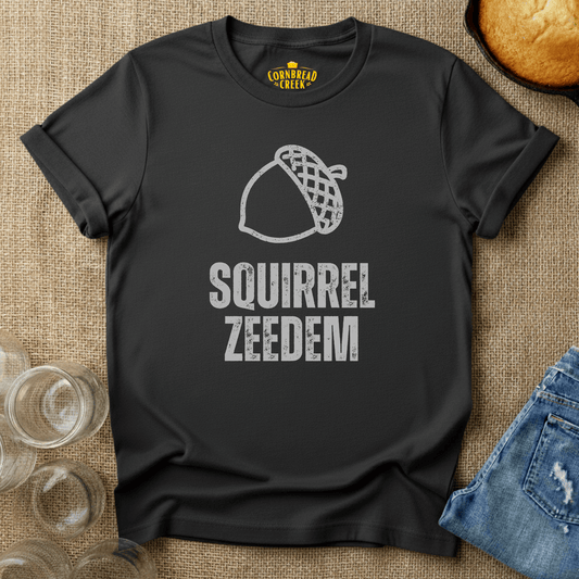 Squirrel Zeedem T-Shirt Chicken and Rural Homestead Graphic tee Cornbread Creek