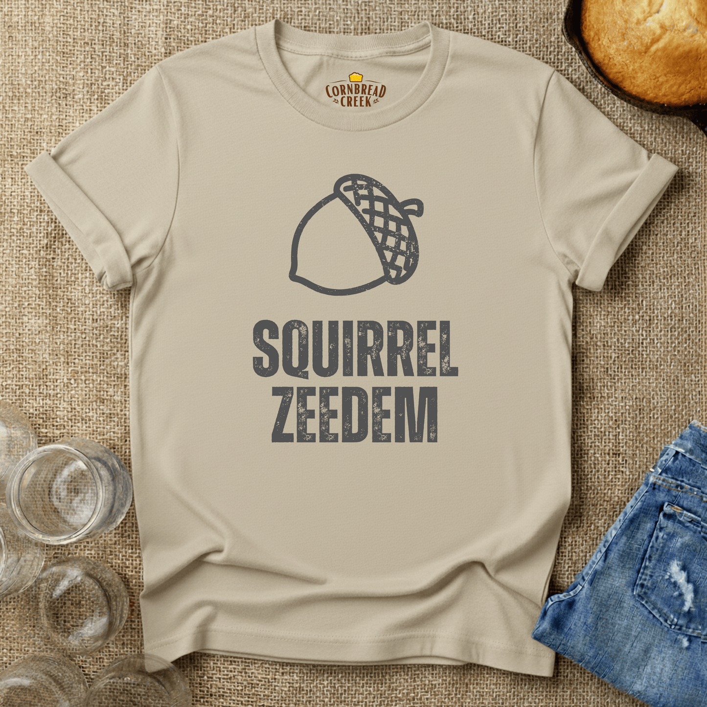 Squirrel Zeedem T-Shirt Chicken and Rural Homestead Graphic tee Cornbread Creek