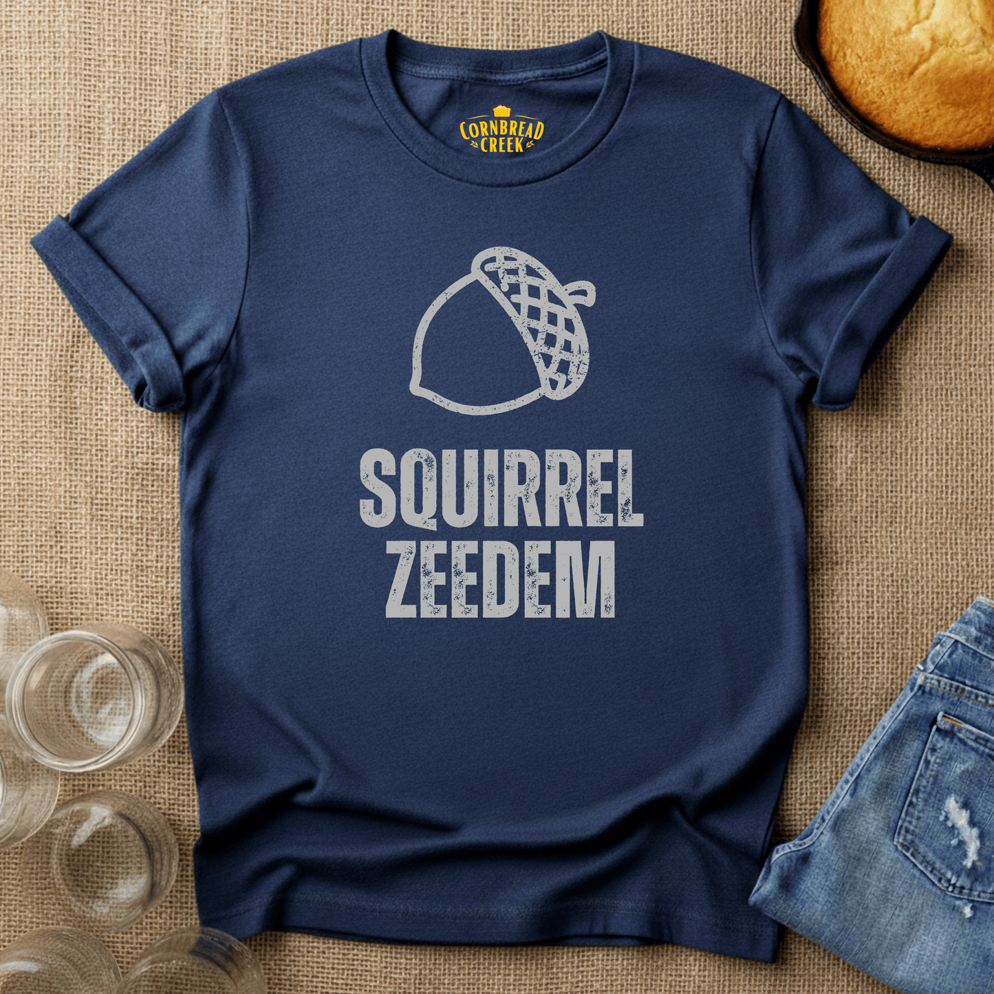 Squirrel Zeedem T-Shirt Chicken and Rural Homestead Graphic tee Cornbread Creek