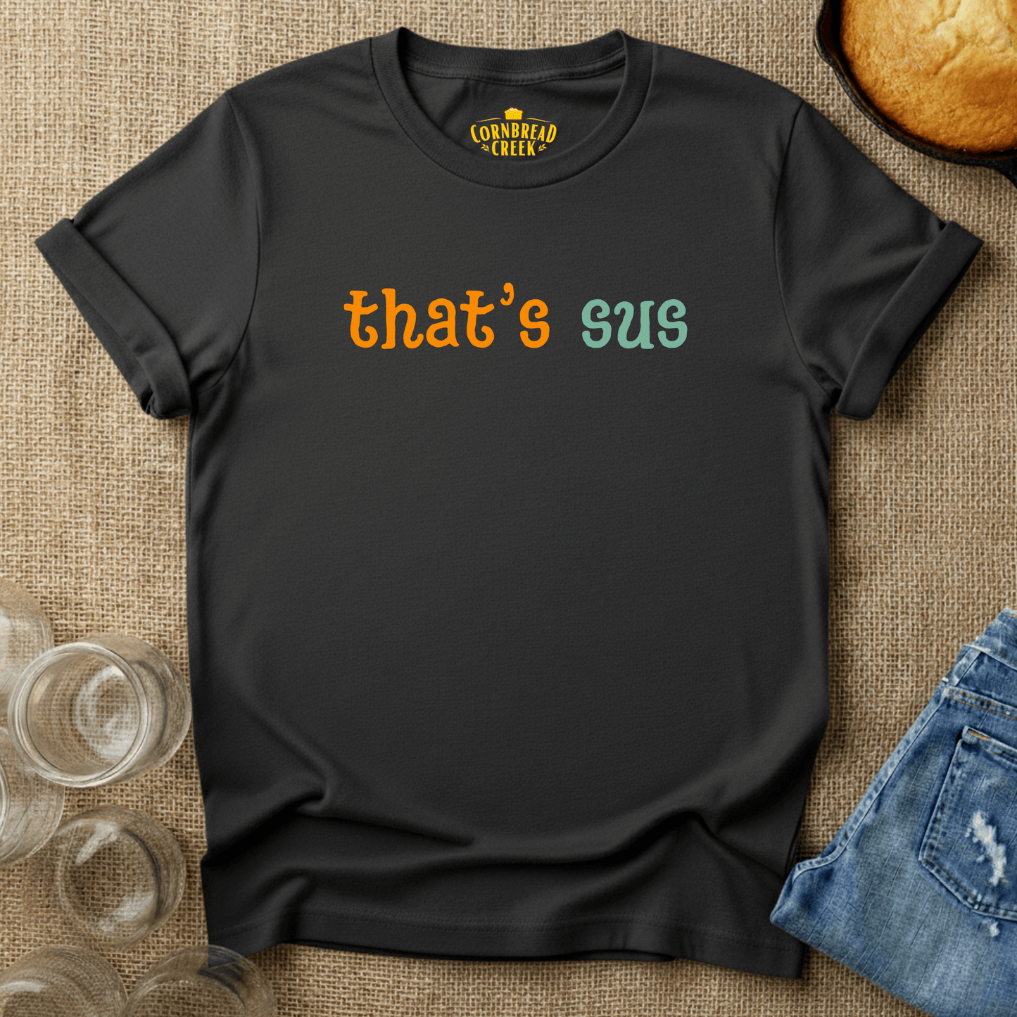 That's Sus T-Shirt Chicken and Rural Homestead Graphic tee Cornbread Creek