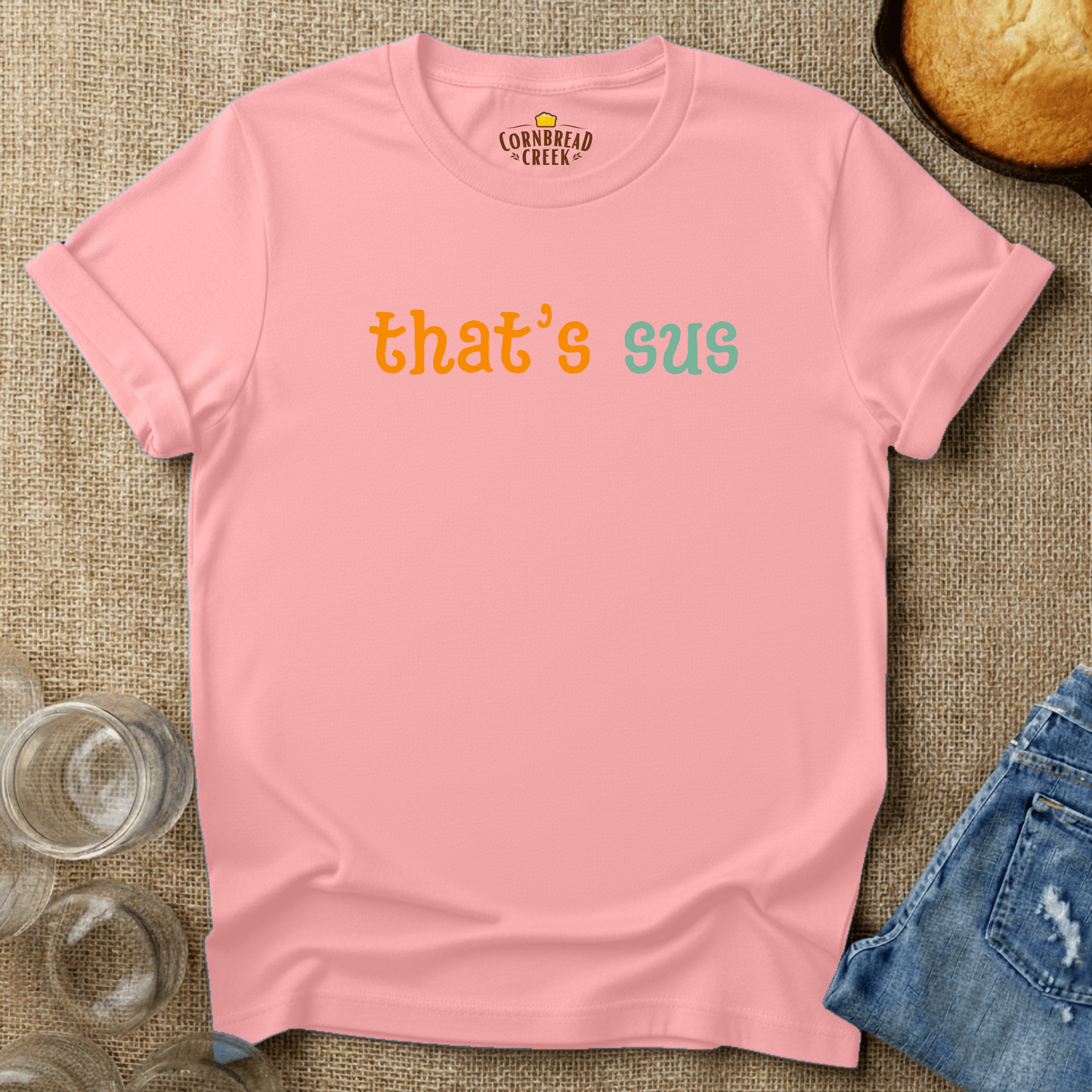 That's Sus T-Shirt Chicken and Rural Homestead Graphic tee Cornbread Creek