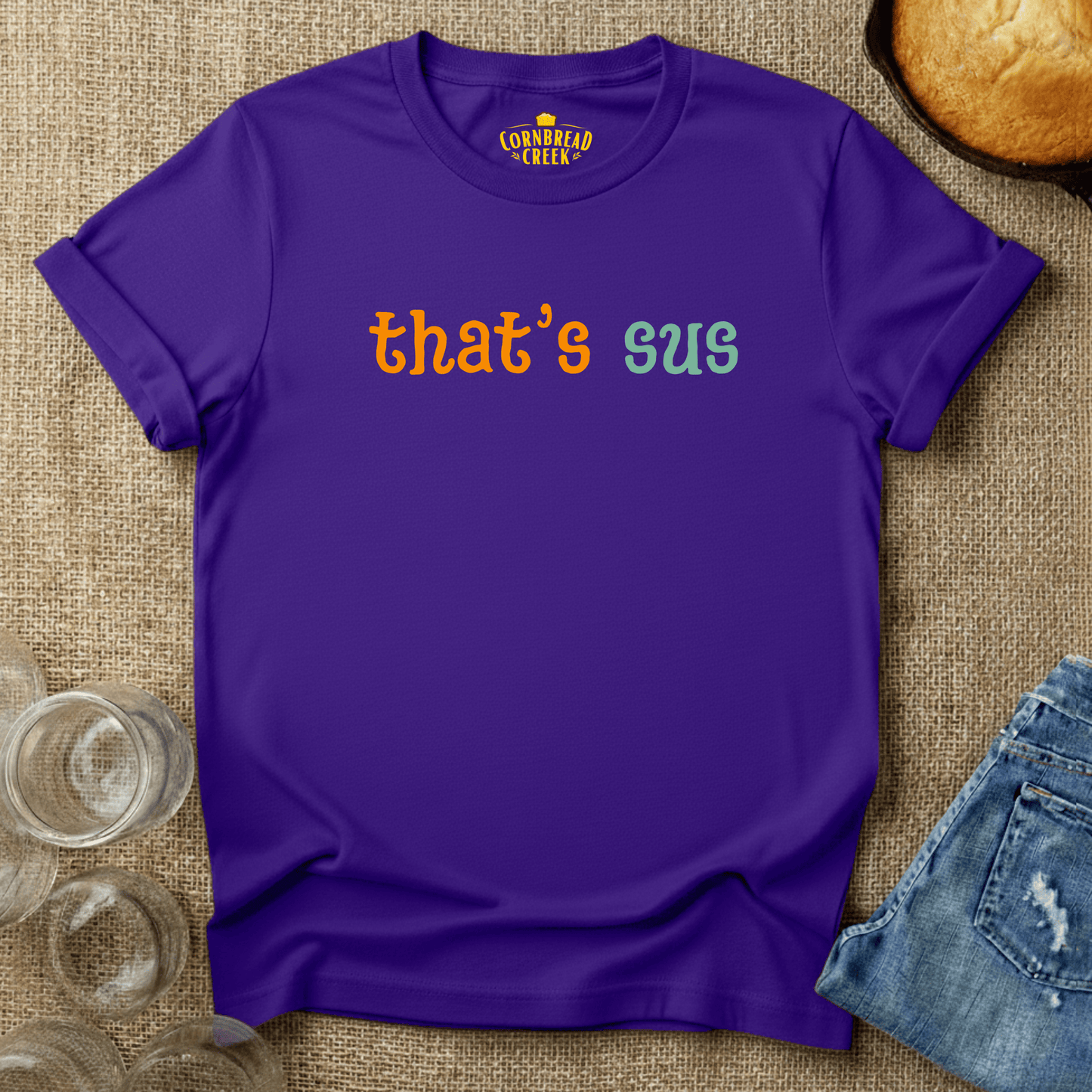 That's Sus T-Shirt Chicken and Rural Homestead Graphic tee Cornbread Creek