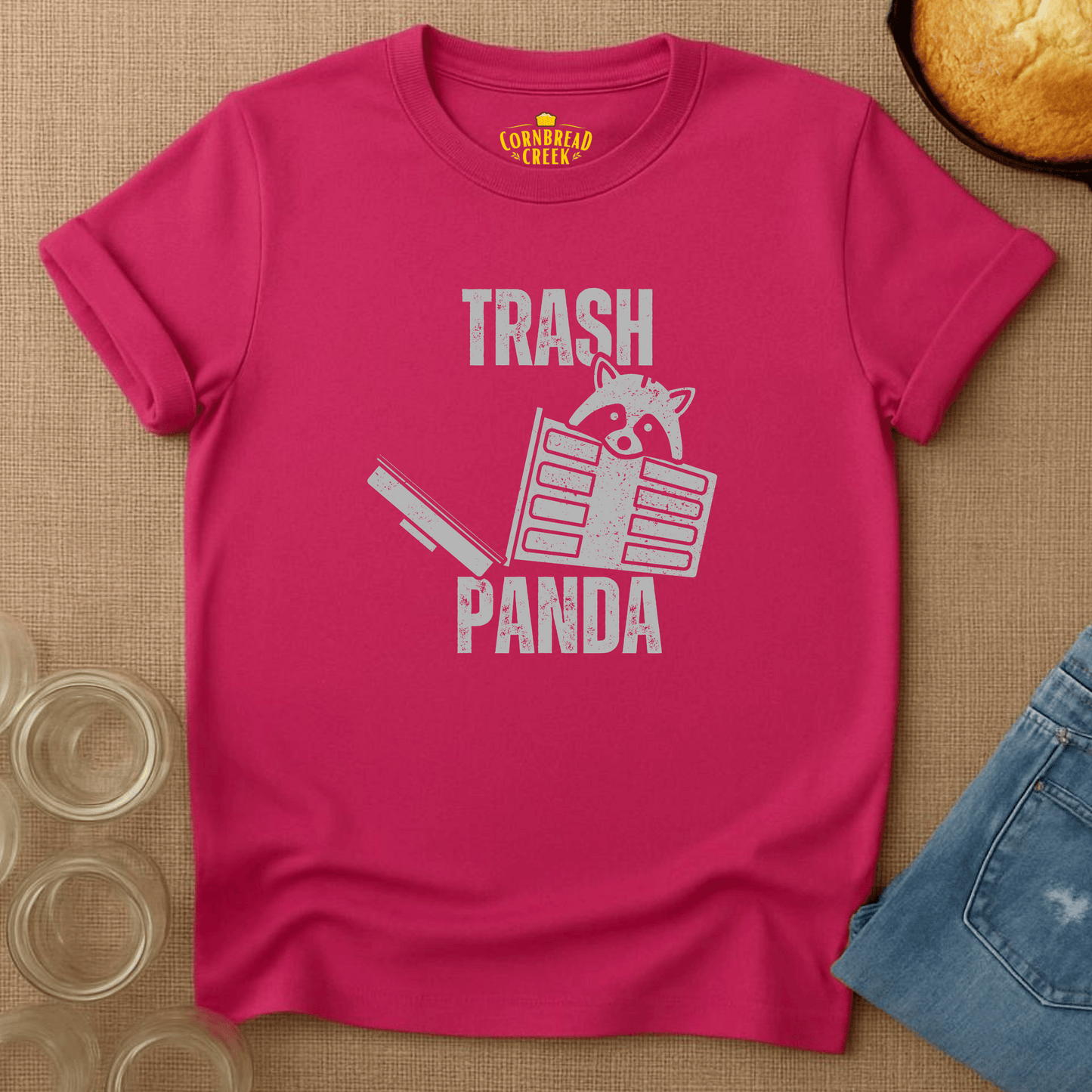 Trash Panda T-Shirt Chicken and Rural Homestead Graphic tee Cornbread Creek
