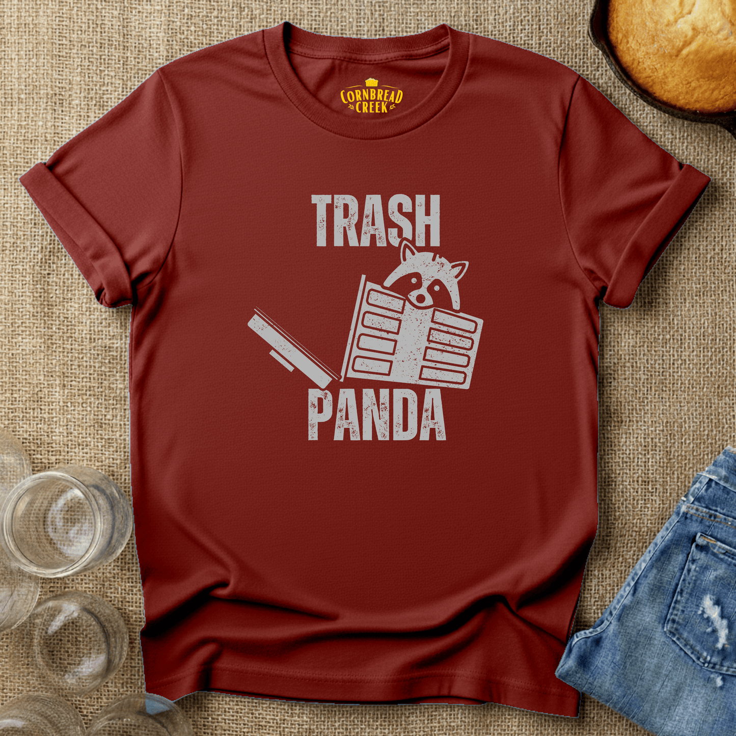 Trash Panda T-Shirt Chicken and Rural Homestead Graphic tee Cornbread Creek