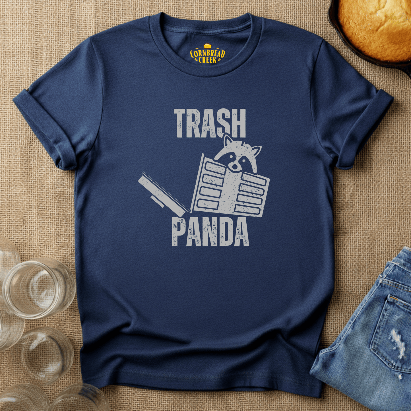 Trash Panda T-Shirt Chicken and Rural Homestead Graphic tee Cornbread Creek