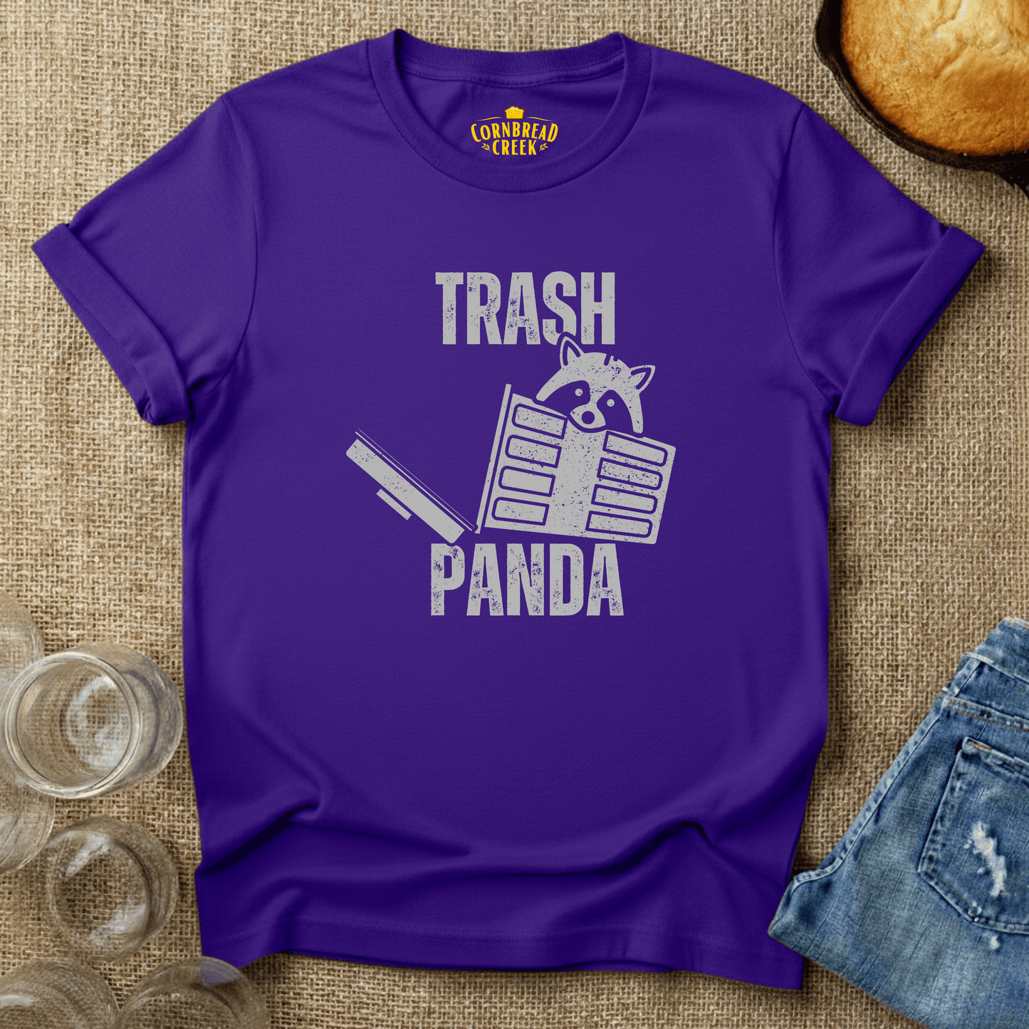 Trash Panda T-Shirt Chicken and Rural Homestead Graphic tee Cornbread Creek